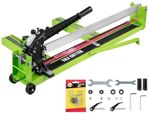 800mm/1000mm/1200mm Manual Tile Cutter for Ceramic and Porcelain with Laser Guide Durable All-Steel Frame Includes Bonus Spare Cutter Wheels Ideal Hand Tool for Tile Cutting (800mm - 31.49 Inches)
