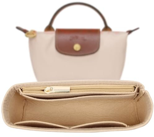 Sunshine smile Pliage Organizer Mini,Organizer für Longchamp Tasche Mini,Taschen Organizer für Longchamp Mini,Taschen Organizer für Longchamp Tasche Damen für Mini-Größe,Organizer-Einsatz,Einzel-Mini