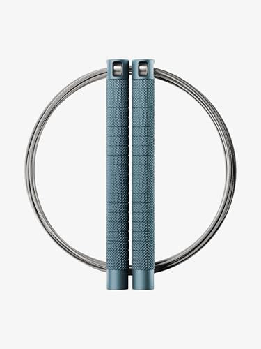 RPM Comp4 - steel blue – Premium-Springseil für Profis – Aluminiumgriffe, Verstellbare Länge, Schnellrotation für Double Unders – Perfekt für Functional Fitness & Fitness Workouts