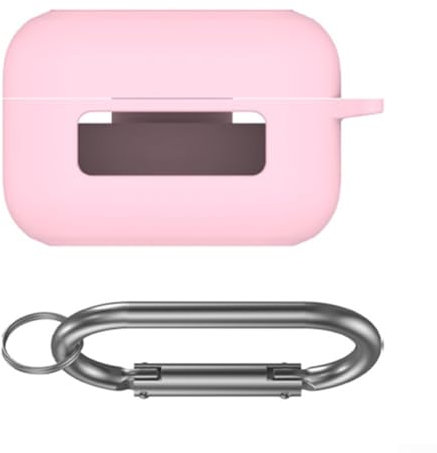 Feegow Protective Silicone Case for TOZO NC3(2024), Visible Battery Display, Lightweight and Portable Shockproof Soft Skin Cover for Earbuds (for PINK)