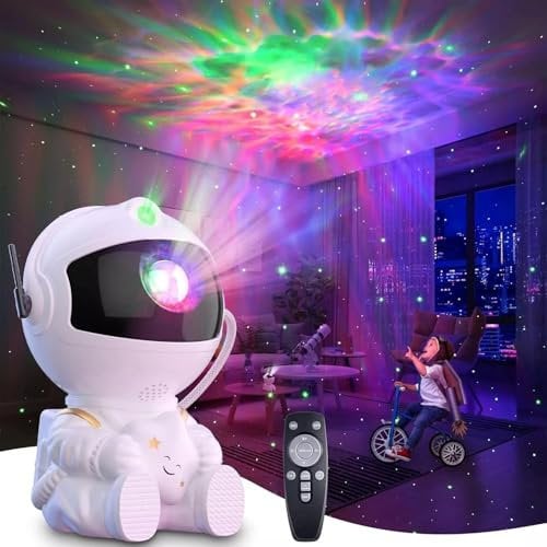 Astronaut Galaxy Project Starry Sky Night Light Projector, Astronaut Star Projector with Timer and Remote Control 360° Adjustable Space Projector, Best Gifts for Christmas, Birthdays, Valentine's