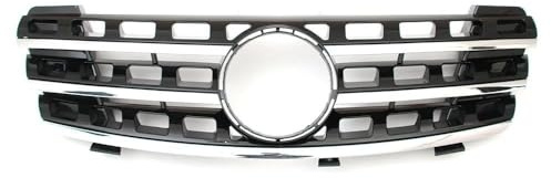 DZSQEGBX Parrilla Delantera De Carreras para Mercedes para Benz ML W164 2005-2008 ML320 ML350 ML500 para AMG para GTR Estilo Cromado con Diamantes Auto Grilles(Chrome Black)