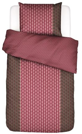 ESSENZA Bettwäsche Tesse Cherry red, 135x200 cm + 1x 80x80 cm - 100% Baumwollsatin 210TC - Fantasie