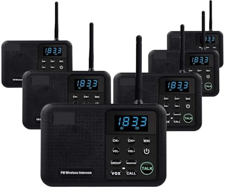 Wireless Intercom System for Home House Business Wireless Home Intercom System for House Business Office 5280 Feet Range 10 Channel Room to Room Communication System