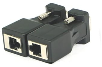 BELLIFFY 2 Pcs Vga Extender Converter Adapter with Network Cable Connector Alloy Interface Vga to Amplifier for Laptop Monitor Projector Play Signal Extension