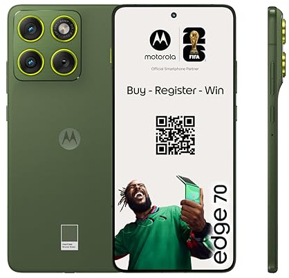 Motorola Edge 70 12 512 5G, Bronze Green (Vert Olive) | Triple capteur 50MP, écran 6,67 pOled, Gorilla glass 7i, 4800 mAH
