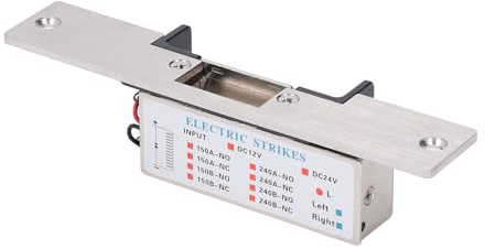 Serratura elettrica a scatto in modalità NC (normalmente chiusa), 12 V, per di controllo accessi con serratura cilindrica; serratura elettrica in acciaio inox di facile