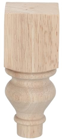 HEANUJJ Runde Möbelbeine aus Massivholz 15cm Unbehandelt mit Gedrechseltem Design für Sofas und Couchtische im Landhausstil als Ersatz für Schrank und Tischbeine im Wohnbereich