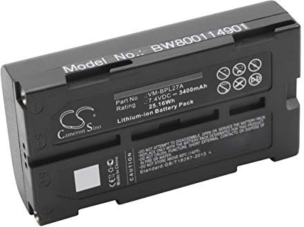 vhbw Li-Ion battery 3400mAh (7.4V) for camera video camera camcorder as Hitachi M-BPL30, VM-BPL13, VM-BPL13A, VM-BPL13J, VM-BPL27, VM-BPL27A, VM-BPL60