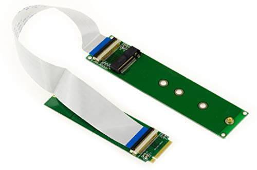 KALEA-INFORMATIQUE Riser-Verlängerung für M.2 NGFF-Anschluss, M2 PCIe M Key AHCI oder NVMe SSD-Unterstützung mit 20 cm Flexibler Tischdecke.