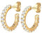 Elli - Clous et Puces Boutons d'Oreilles Femme - Plaqué or Zircon - 303840618