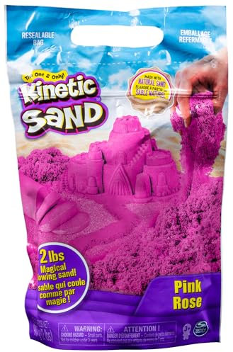 Kinetic Sand Beutel Pink, 907 g - magischer Sand aus Schweden für sauberes, kreatives Indoor-Sandspiel, für Kinder ab 3 Jahren