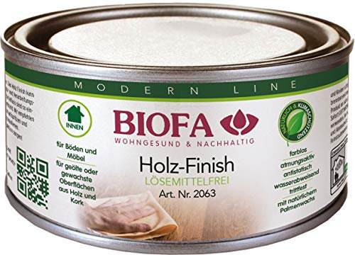 Biofa Holzfinish (Wachsbalsam) | lösemittelfrei | 2063 Größe 0,25 L