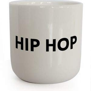 PLTY - Hip Hop Becher - Tasse ohne Henkel - Handglasiertes Weiß Porzellan - Coffee Mug - Beat - Dänisches Design