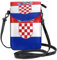 Umhängetasche mit Kroatien-Flagge, Handy-Geldbörse mit Kreditkartenfächern für Damen