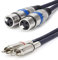 HTRUIYATY 2 × XLR Câbles Femelles à 2 × Câble RCA, HiFi Audio Cordon Câble Adaptateur XLR Microphone Câble Audio Amplificateur (5 m)