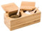 Vencier Bamboo Spice Salt & Pepper Box Magnetic Hinged Pot Includes 2 Spoons 2 Part Sectioned Wood Salt Pig for Herbs & Spices