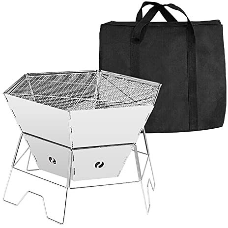Barbecue Griglia a Carbone Acciaio inossidabile all'aperto pieghevole Bbq Grill Grill BBQ realizzato in acciaio leggero in acciaio barbecue griglia grill da campeggio per campeggio all'aperto Cooking
