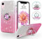 SouliGo Coque pour iPhone XR, paillettes scintillantes, tendance pour filles et femmes, coque de protection antichoc pour iPhone XR 6.1 pouces, dégradé de rose