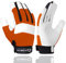 WESTWOOD FOX Gants de travail de jardinage résistants aux épines en cuir souple et robuste pour mécanicien, dextérité, gants de construction respirants pour homme et femme (Orange, S)