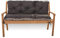 Sitzkissen für Hollywoodschaukel - Sitzbank mit Rückenlehne - Gartenschaukel Kissen - Bankkissen Outdoor (160 x 60 x 50, Schwarz)