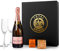 Moet & Chandon Rose Champagne 75cl Chocolate Truffle & Drinks Biscuits Gift Box with Pair of Flutes