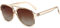 OSAGAMA Vintage Retro Sonnenbrille Gelb Getönte Brille für Damen Herren (Champagner)