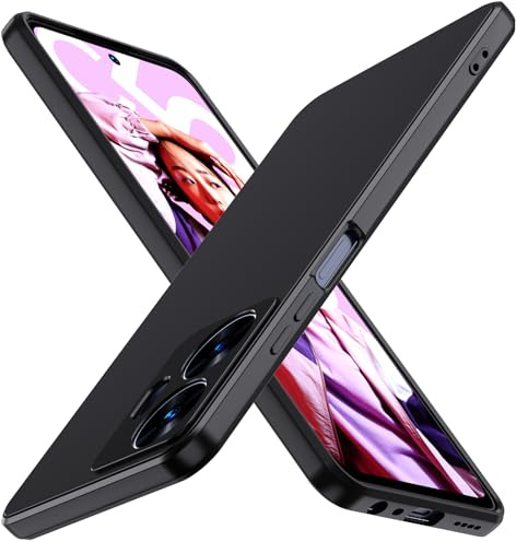 ivoler Negro Mate Funda para Realme C55 / Realme Narzo N55 con Protección de Cámara, Carcasa Protectora Antigolpes, Ultrafina Suave TPU Silicona Caso Delgada Anti-Choques Case