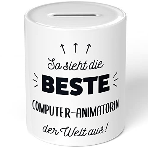 JUNIWORDS Spardose Sparbüchse, So Sieht die Beste Computer-Animatorin der Welt aus! (5847566)