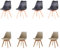 HJhomeheart Lot de 8 Chaises de Salle à Manger, Pieds en Bois Massif, Coussin de Chaise Amovible, Chaise de Cuisine, Chaise Moderne (Noir+Beige-8)