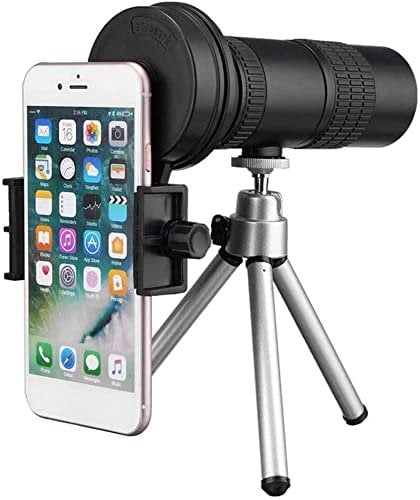 GaRcan Telescope Binoculars Monocular Telescope Zoom Adjustment 10-30x Telephoto Telescope Monocular Camera Lens with Cell Phone Clip Tripod Stand with Twist-up Outdoor Travel