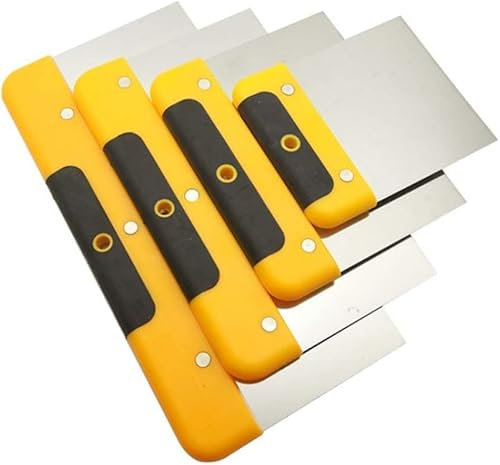 FnnEmg Spatules en Plastique, Lot De 4 Grattoirs À Spatule, Couteau À Mastic Plastique Grattoirs À Peinture Flexibles pour Retrait De La Résine d'impression 3D, Pellicule De Vinyle