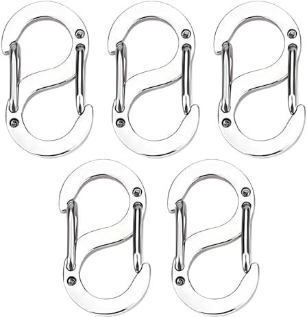 Double Opening Shortener Clasps, 5pcs Necklace & Bracelet Connectors, Silver