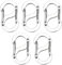 Double Opening Shortener Clasp, 5pcs Chain Closures Bracelet Connectors Clip Jewelry Making Charm S Lock for Bracelet Necklace Connector (Silver)
