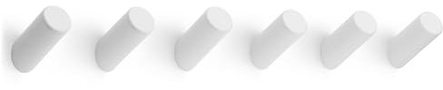 LARHN Ganchos de Pared Blancos (6 uds.)