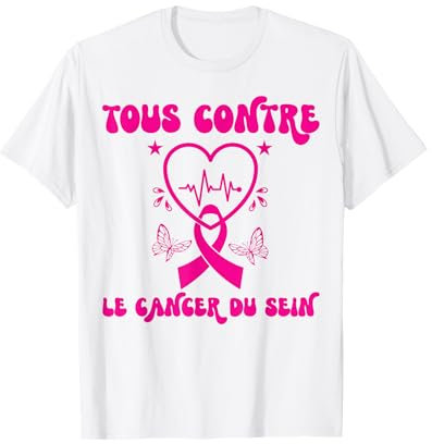 Tous Contre Le Cancer Du Sein Mois de sensibilisation Ruban T-Shirt