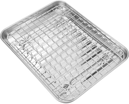 MAGICLULU Plaque De Cuisson Au Four Avec Grille Métallique 43 Grille De Refroidissement Pour Collations Assiette De Nourriture Grillée