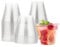Matana - 30 Bicchieri di Plastica Rigida Trasparente con Glitter Argento (255ml / 9oz) - Resistenti e Riutilizzabili - Compleanni, Matrimoni, Natale, Feste di Capodanno, Barbecue, Feste