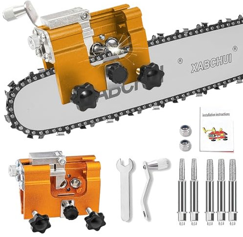 XABCHUI Tragbarer Kettensägen-Kettenschärfer für 15,2 cm - 55,9 cm Kettensäge und elektrische Säge