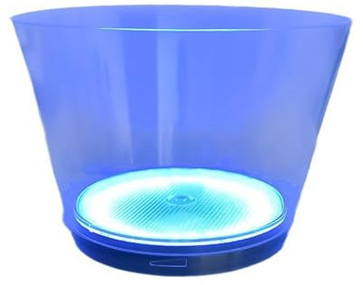 Plastics - Cubo de hielo transparente para bebidas para enfriar vino, champán y botellas de cerveza, contenedor de almacenamiento