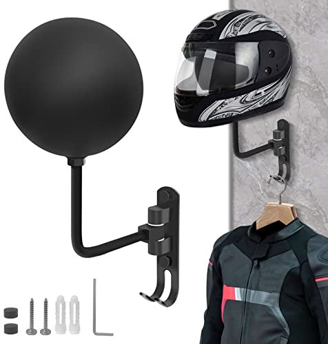 SDLDEER Motorradhelm Halterung Wand, 1 Stück Vielseitiger Helmhalterung, Wandmontage Helmhalter Wand für Motorrad Helm, Jacke, Caps, Rugby Helm