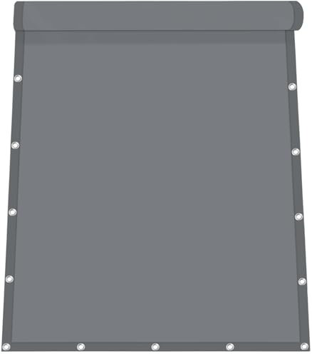 IMSGVIFO Sonnensegel Wasserdicht 3x6m, UV-Schutz Sonnensegel mit Ösen, Sonnenschutz und Wetterschutz Markisenstoff, Sonnenschirm Segel für Terrassendach Balkon Wintergarten Schwimmbad, Dunkelgrau