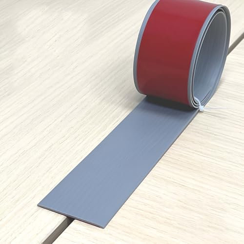 YTYTU Vinyl Flache Trennleiste, Übergangsprofil, Türschwellen Leiste, Selbstklebende Boden Übergangsleiste, Zum Verbinden Von Bodenlücken, Schwellenabdeckung, 5 cm Breit(Gray,100 * 5cm)