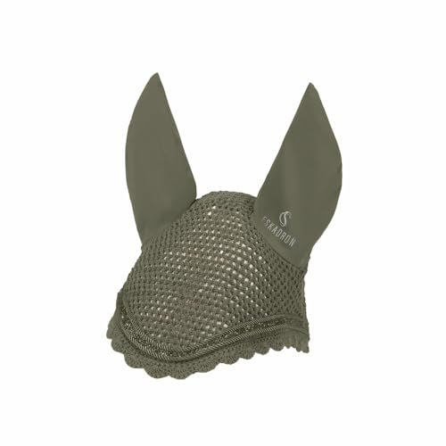 Eskadron Fliegenohren Fliegenhaube Jewel Classic Sports, Größe:Warmblut, Farbe:Dusty Olive