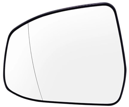 Cristal de Espejo para Ford para Focus MK2 MK3 2008-2018 para Mondeo MK4 2010-2014 Espejo Izquierdo Derecho Placa Calefactable Vidrio Retrovisor Convexo Gran Angular Cristal de Espejo Exterior(Left)