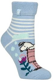 HEAT HOLDERS SOCKSHOP Snoopy Thermo Socken für Damen – 1.6 TOG Lite Peanuts – Dicke Warme Flauschige Weiche Wintersocken – Bequeme Lounge- & Bettsocken – Geschenkidee für Kalte Tage Blau 37-42