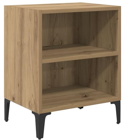 vidaXL Nachttisch Eichenholz 40 x 30 x 50 cm aus Holz mit viel Stauraum für Schlafzimmer Nachttisch Kleiner handgefertigter Holz-Kompakt