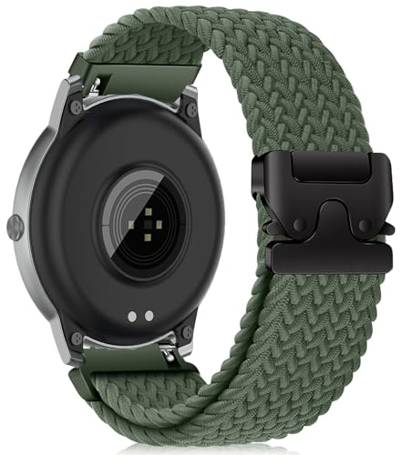 RanBluu Geflochten Armband für CMF by Nothing Watch 3 Pro/CMF by Nothing Watch Pro 2, Elastisches Nylon Ersatzarmband, Stoff Sport Band für cmf by nothing watch pro 3/pro 2, Grün