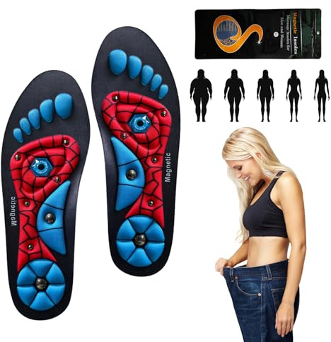 Magnetische Einlegesohlen Original, Magnetische Schuheinlagen Akupunktur, Einlagen zum Abnehmen, Akupressur Einlegesohlen, Schuheinlagen Orthopädische Einlegesohlen für Damen und Herren