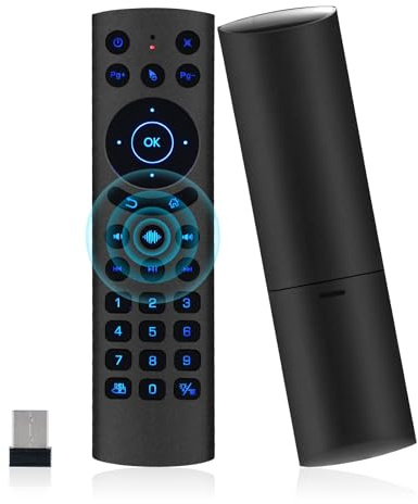 Binghe Air Mouse Voice Telecomando, G20s PRO 2.4G Bluetooth Telecomando, Doppia Modalità Teleco-mando Wireless con Retroilluminato per Smart Bbox TV/Android/Computer/Proiettore